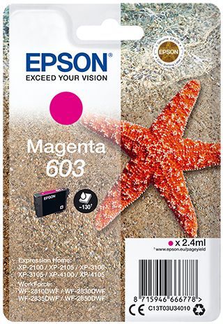 EPSON Inkjet Singlepack 603 Ink Cartridge - Magenta