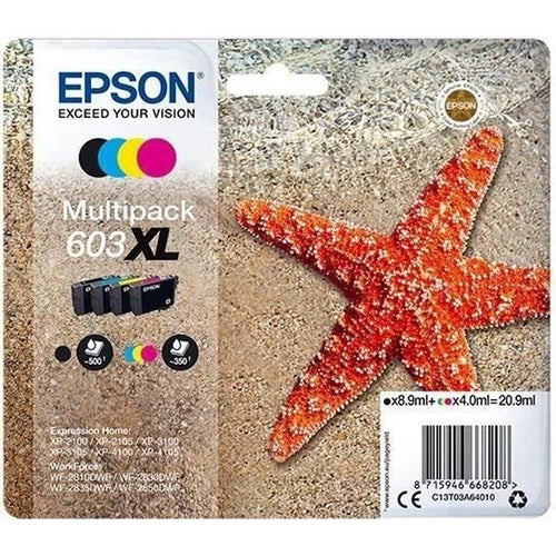 Cartuccia d'inchiostro a 4 colori Multipack EPSON 603XL - Nero, ciano, magenta, giallo