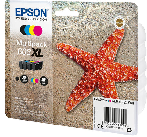 Cartuccia d'inchiostro a 4 colori Multipack EPSON 603XL - Nero, ciano, magenta, giallo