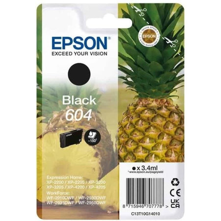 Inchiostro - EPSON - Pineapple 604 - Nero - Originale - 150 pagine