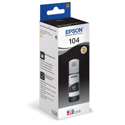 Cartuccia Inchiostro 104, Flacone Nero Da 65 Ml