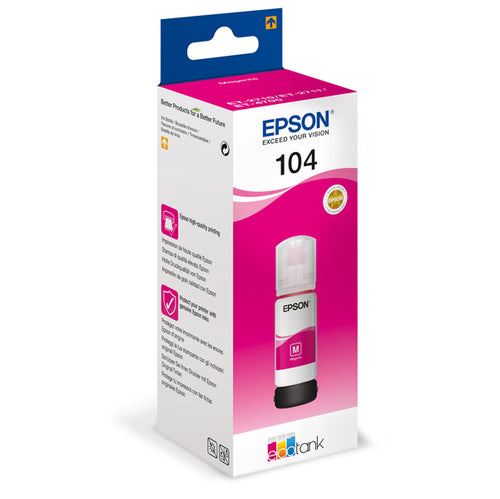 Cartuccia Inchiostro 104, Flacone Magenta Da 65Ml