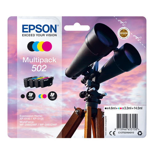 Epson Multipack 4 Colori Binocolo 502_Bk/C/M/Y