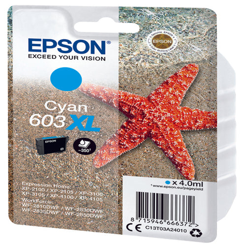 Cartuccia Di Inchiostro Epson Ciano Serie 603Xl Stella Marina