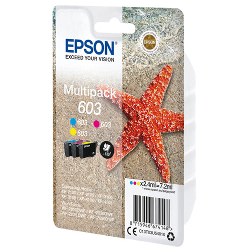 Cartucce Di Inchiostro Epson Multipack C/M/Y Serie 603 Stella Marina