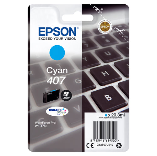 Cartuccia Epson Ciano 407L 38,1 Ml