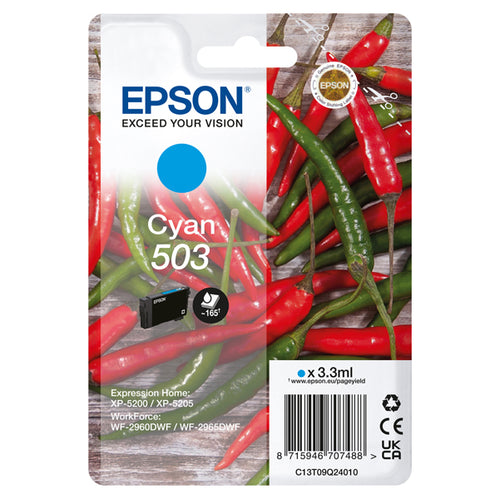 Epson Cartuccia 503 Peperoncino Ciano 3,3 Ml