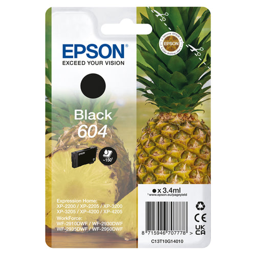 Epson Cartuccia 604 Ananas Nero 3,4 Ml