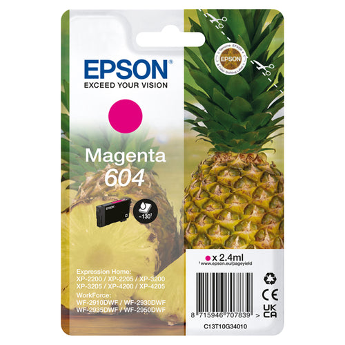 Epson Cartuccia 604 Ananas Magenta 2,4 Ml