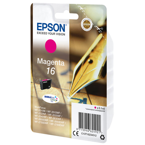 Cartuccia A Pigmenti Magenta Epson Durabrite Ultra, Serie 16/Penna E Cruciverba
