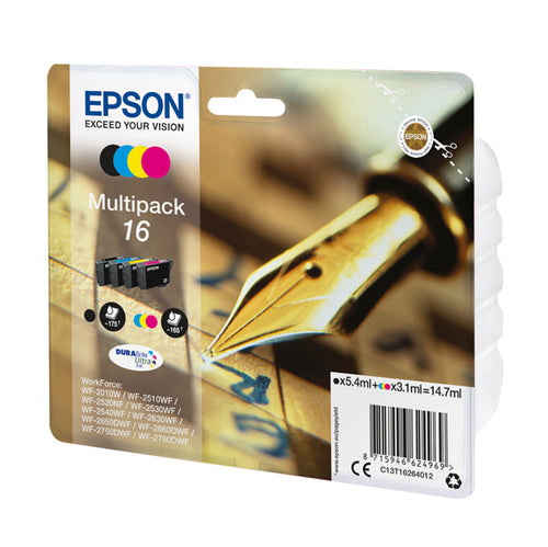 Multipack Contenente N.4 Cartucce A Pigmenti, Serie 16/Penna E Crucive