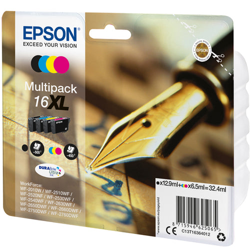 Multipack 16Xl Contenente N.4 Cartucce A Pigmenti Serie 16Xl/Penna E Cruciverba