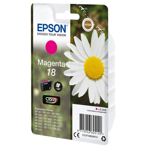 Cartuccia Magenta Epson Claria Home Serie 18/Margherita In Conf. Blister Rs