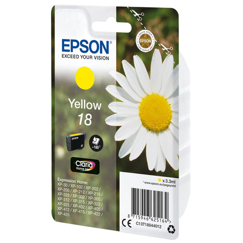 Cartuccia Giallo Epson Claria Home Serie 18/Margherita In Conf. Blister Rs