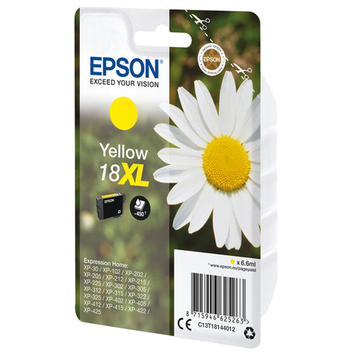 Cartuccia Giallo Epson Claria Home Serie 18Xl/Margherita In Confezione Blister R