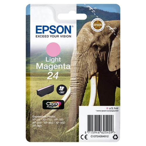 Cartuccia Magenta-Chiaro Claria Photo Hd Serie 24 Elefante
