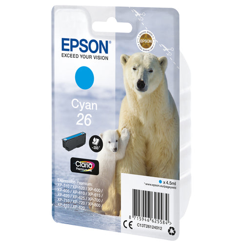 Cartuccia Ciano Epson Claria Premium Serie 26/Orso Polare In Blister Rs