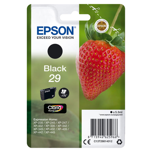Cartuccia Inchiostro Nero Serie 29 Fragola T2981
