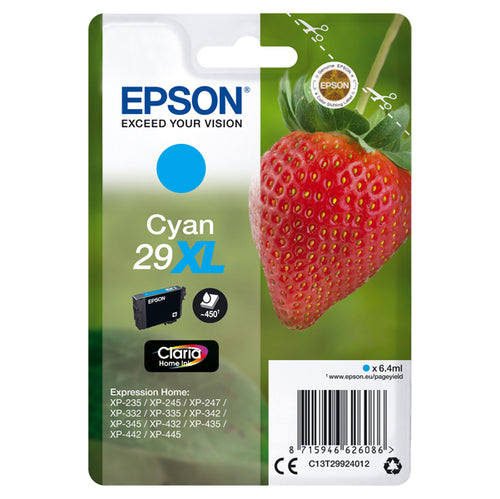 Cartuccia Inchiostro Ciano Serie 29Xl Fragola T2992