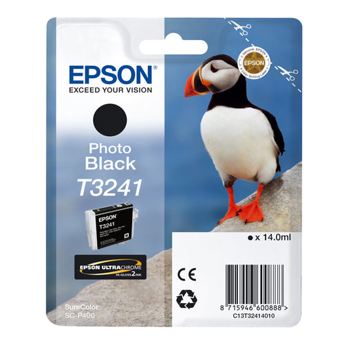 Cartuccia Photo Black T3241 Per Surecolor P-400