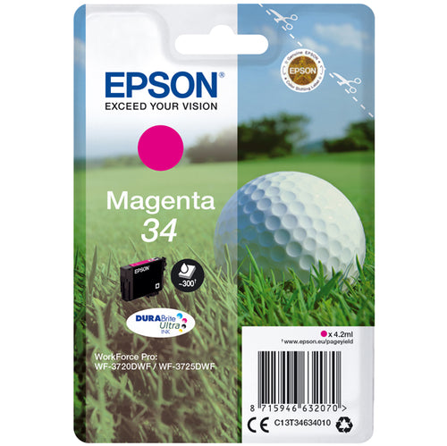 Cartuccia Inchiostro Magenta 34 Pallina Da Golf