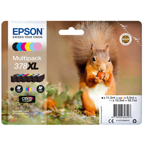 Conf. 6 Cartucce Ink Multipack 1 Per Colore 378Xl Scoiattolo