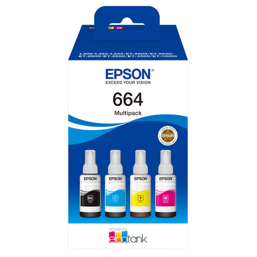 Epson Multipack 4 Colori 664 Ecotank_Bk/C/M/Y