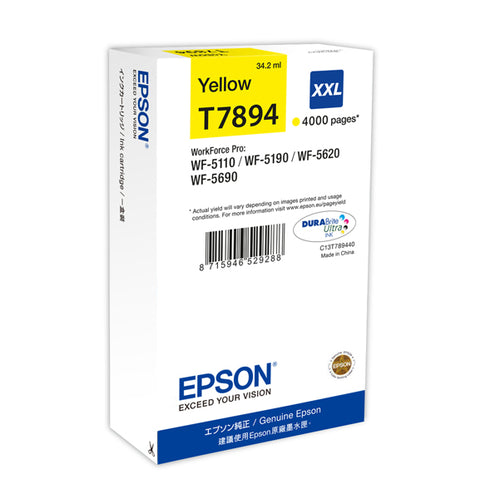 Tanica Inchiostro A Pigmenti Giallo Epson Durabrite Ultra Serie T789 Xxl