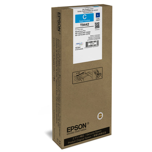 Cartuccia Inchiostro Ciano L Durabrite Ultra T9442 Per Wf-C5Xxx Serie