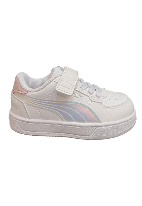 Scarpe sneakers Bambini e ragazzi PUMA CAVEN  bianco-cangiante laccio elastico e velcro