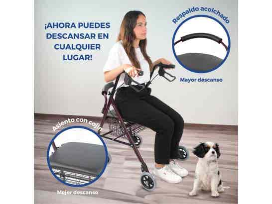 Rollator Rollator 4 Ruote con Freni e Sedile Modello Escorial