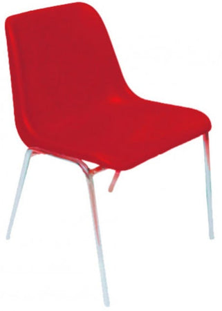 Sedia IGNIFUGA impilabile per sala attesa e per arredo mensa colore rosso