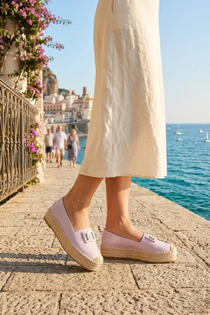 Espadrilles in ecopelle dettaglio catena | VERDE FASHION