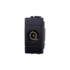 CONNETTORE TV MASCHIO PASSANTE NERO - COMPATIBILE LIVING