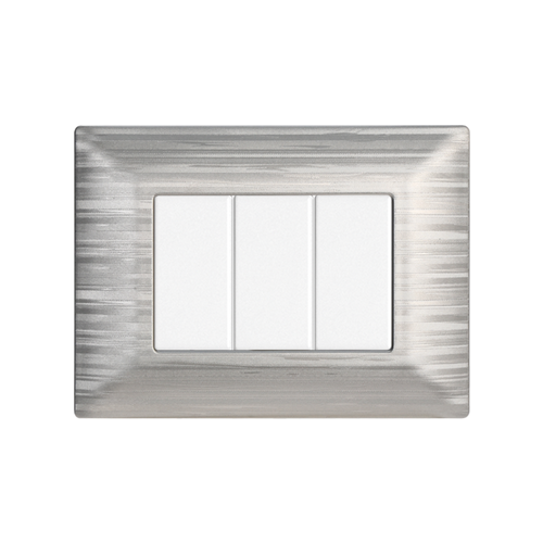 PLACCA 3P SILVER SATINATO- COMP. MATIX
