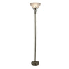 Piantana Contemporaneo Linea Acciaio Ottone Vetro 1 Luce E27