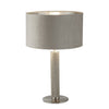 Lampada Scrivania Contemporanea Londra Acciaio Ottone Velluto Tortora 1 Luce E27