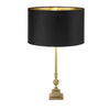 Lampada Da Scrivania Contemporanea Whitby Metallo Cromo Tessuto Nero 1 Luce E27