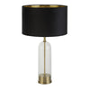 Lampada Da Scrivania Contemporanea Oxford Acciaio Ottone Tessuto Nero1 Luce E27