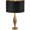 Lampada Da Scrivania Contemporanea Segale Ottone Tessuto Nero 1 Luce E27