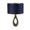Lampada Da Scrivania Contemporanea Bucklow Ottone Tessuto Blu 1 Luce E27