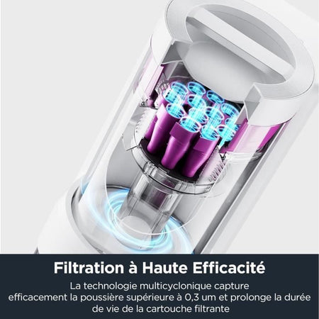 Robot Aspirapolvere - EUREKA E10S Bianco - 4000 Pa - 180 min - 200 ml