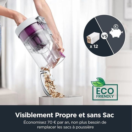 Robot Aspirapolvere - EUREKA E10S Bianco - 4000 Pa - 180 min - 200 ml