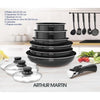 Batteria da cucina rimovibile Arthur Martin 15 camere 16-20-22-24-26 cm nero