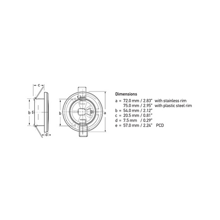 Euroled 75 Plastica Luce Calda 24V