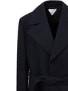 Bottega Veneta Trench Double Cotton Canvas in Blu da donna