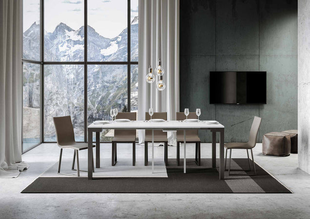 Tavolo consolle "Caserta" allungabile in legno per sala da pranzo