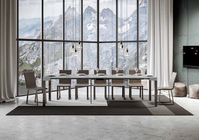 Tavolo consolle "Caserta" allungabile in legno per sala da pranzo