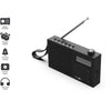 EVOOM EGY Radiosveglia nera - Radio FM e DAB+ - Batteria Batterie/USB - 2 sveglie