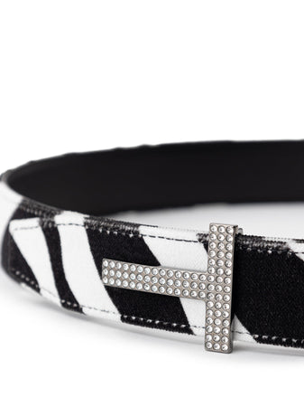 Tom Ford Cintura Velluto Bianca/Nera da donna